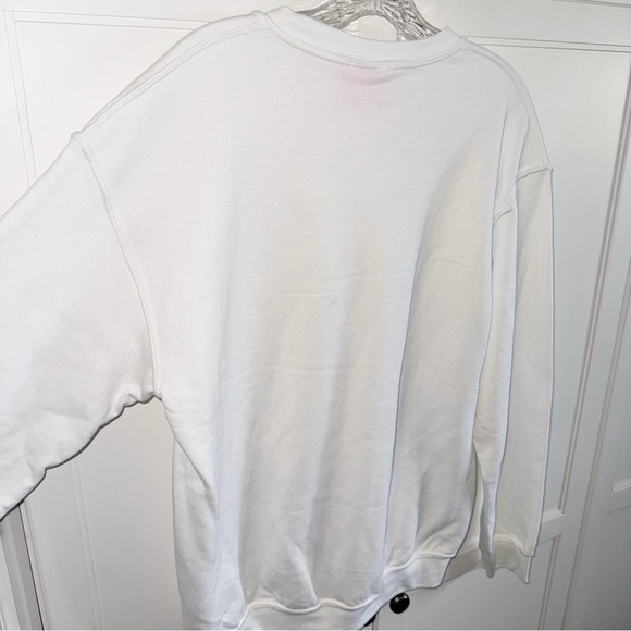 Cowgirl Summer Graphic White Sweatshirt Western Rodeo Surfing Sz S/M Cotton - Picture 10 of 13